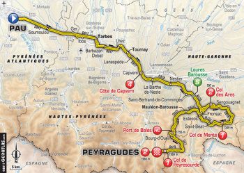  étape 12 | 214.5km | Départ 11h10 (Heure locale) Pau / Peyragudes